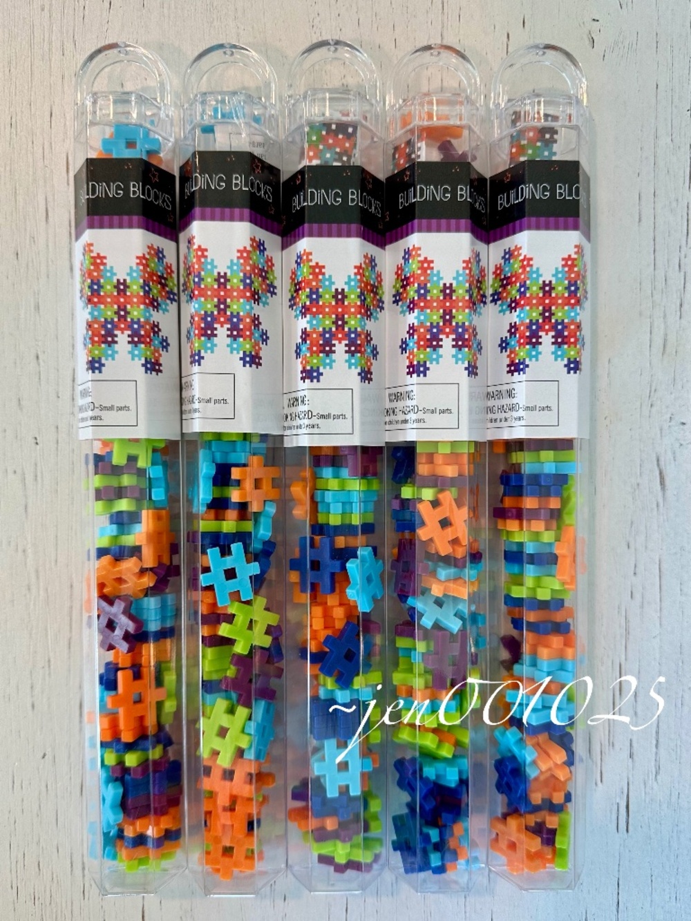 5 Sets Target Hashtag Building Blocks Multicolor